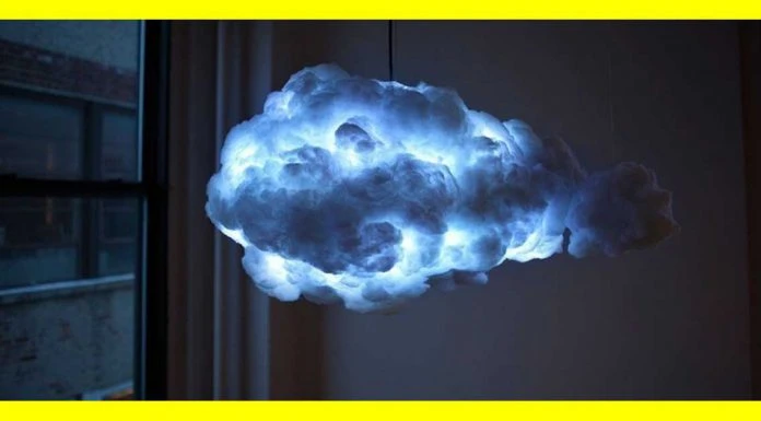 Cómo hacer una lámpara nube flotante Lampara nube de pared